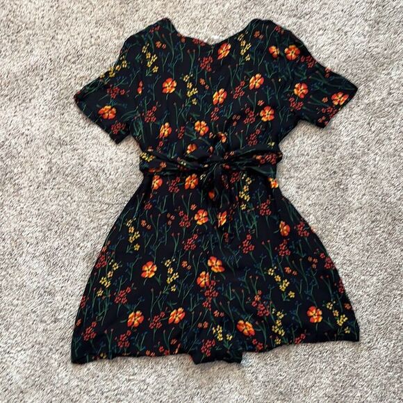 NWT Free People Bet You Do Black Floral Romper Size 6 - Picture 6 of 8